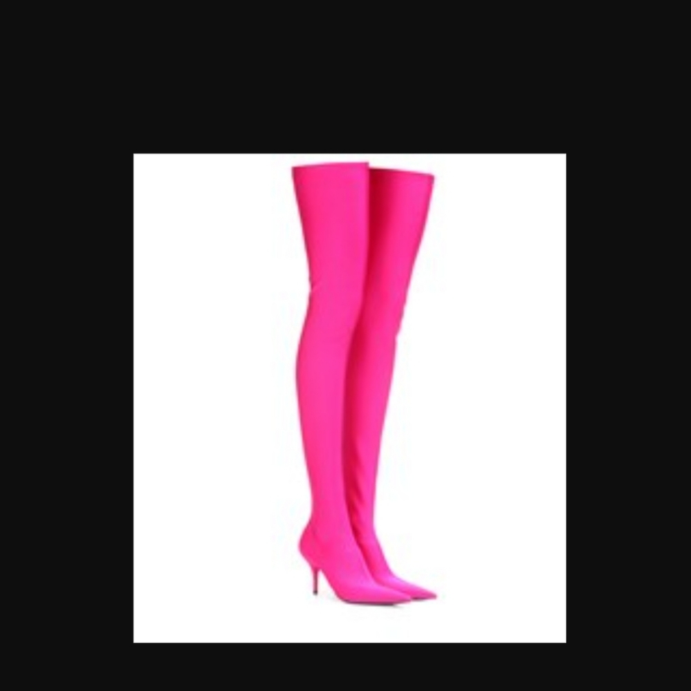 Balenciaga knife boots over the knee